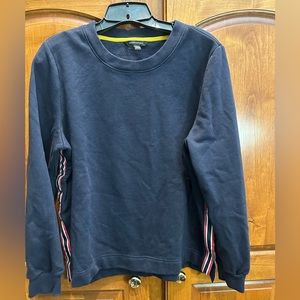 Banana Republic sweatshirt blue with stripes down side. Super cute.